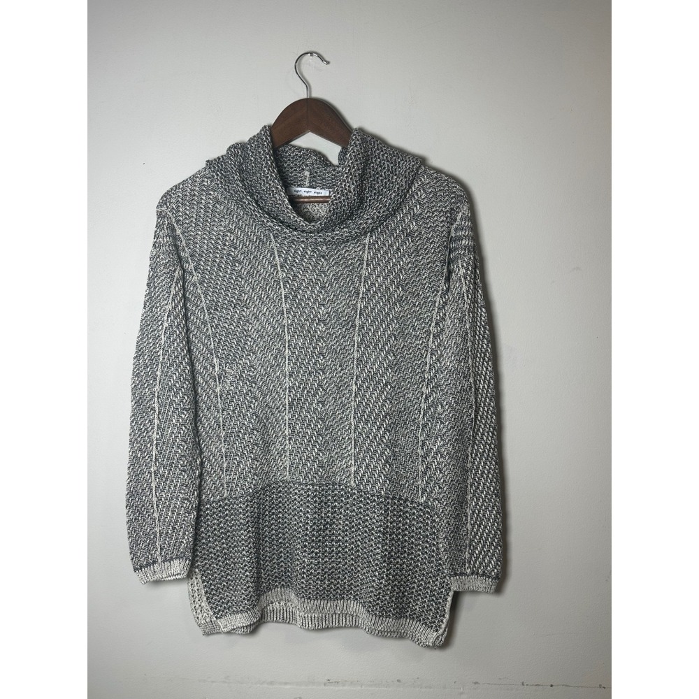 Anthropologie Eight Eight Eight Womens Cowl Neck Marled Cotton Sweater M